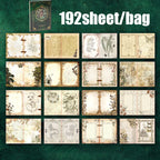 Mr. Paper – Lot de 192 feuilles de papeterie rétro style vintage, avec détails dorés.