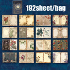 Mr. Paper – Lot de 192 feuilles de papeterie rétro style vintage, avec détails dorés.