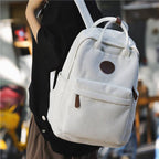 Sac à dos rétro en toile résistante pour étudiants, style vintage unisexe, idéal école et voyage