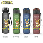 Bouteille d'eau 560 ML Anime Pokémon Pikachu Dracaufeu Miaouss, gourde en plastique portable