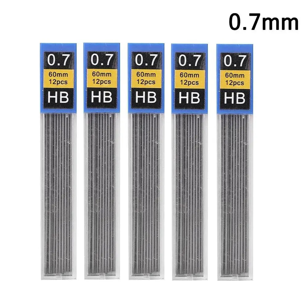 Ensemble de porte-mines métalliques (0,3 mm, 0,5 mm, 0,7 mm, 0,9 mm, 1,3 mm, 2,0 mm) – Mine HB