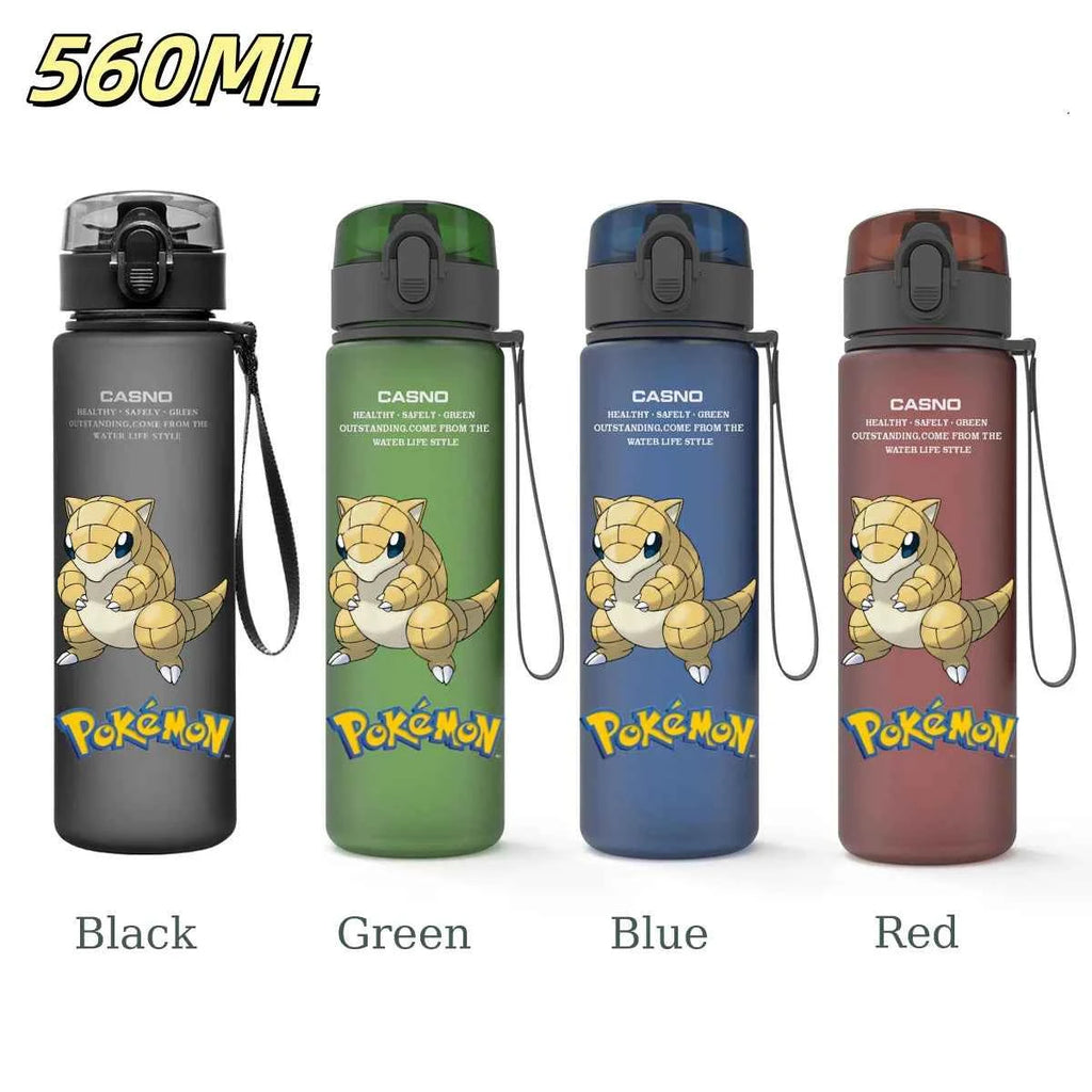 Bouteille d'eau 560 ML Anime Pokémon Pikachu Dracaufeu Miaouss, gourde en plastique portable