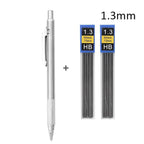 Ensemble de porte-mines métalliques (0,3 mm, 0,5 mm, 0,7 mm, 0,9 mm, 1,3 mm, 2,0 mm) – Mine HB