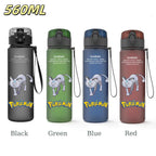 Bouteille d'eau 560 ML Anime Pokémon Pikachu Dracaufeu Miaouss, gourde en plastique portable