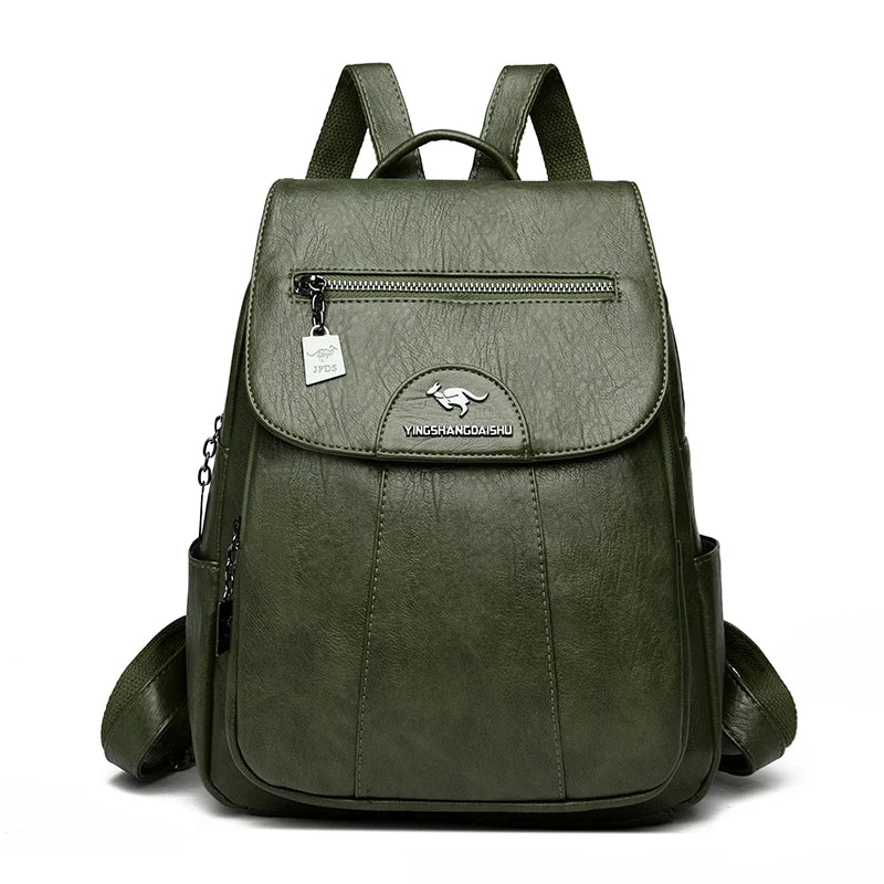 Sac à dos pour femme en cuir souple (5 coloris) – Style vintage.
