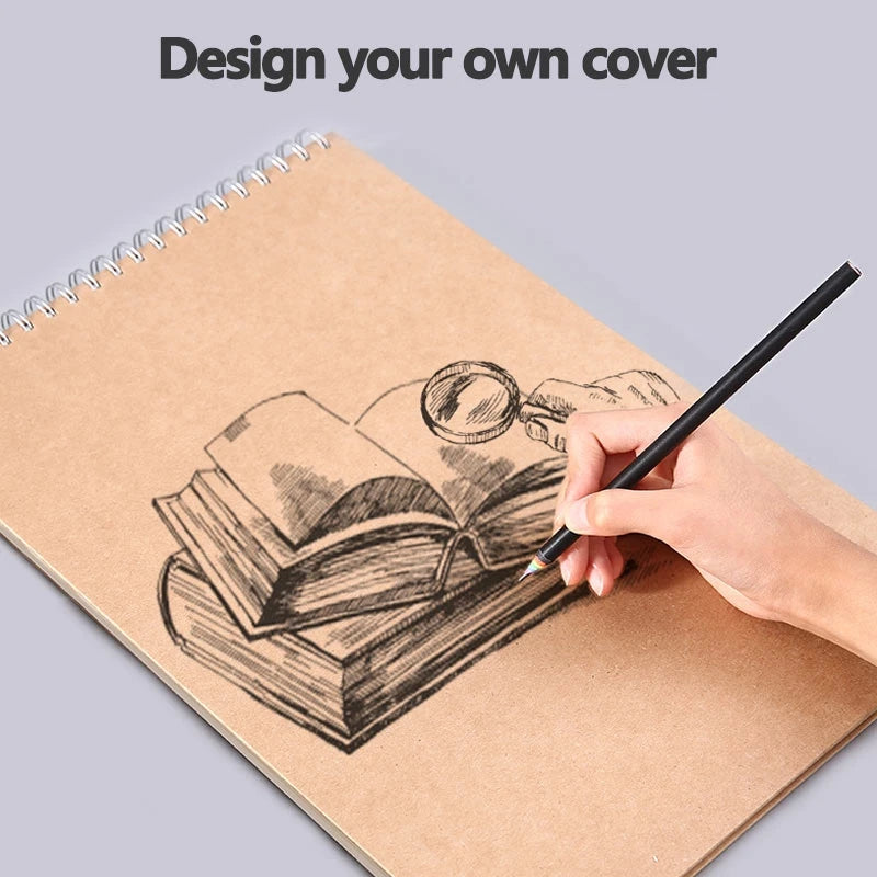 Carnet de croquis (formats A3/A4/A5/8k/16k) à papier épais 160 g/m²