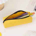 Trousse à crayons unie – Nouvelle fourniture scolaire – Grande trousse zippée