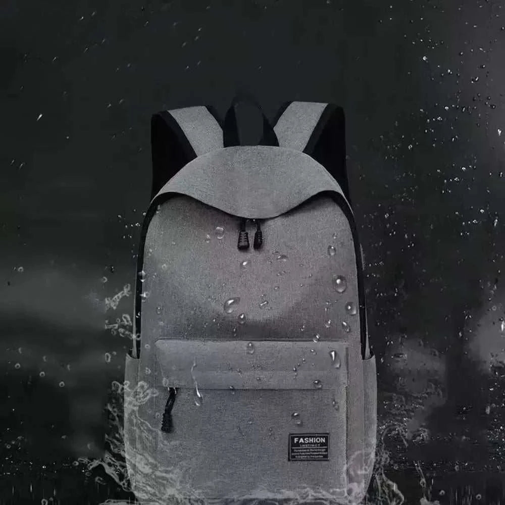 Sac à dos ordinateur noir et gris en toile Oxford, polyvalent, lavable et compact pour usage quotidien et voyage