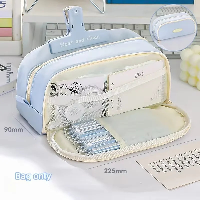 Trousse à crayons élégante et pratique, de grande capacité (spécial rentrée).