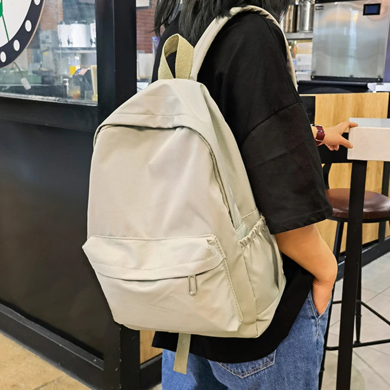 Sac à dos scolaire imperméable, grande capacité, fermeture éclair fluide, style décontracté