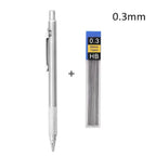Ensemble de porte-mines métalliques (0,3 mm, 0,5 mm, 0,7 mm, 0,9 mm, 1,3 mm, 2,0 mm) – Mine HB
