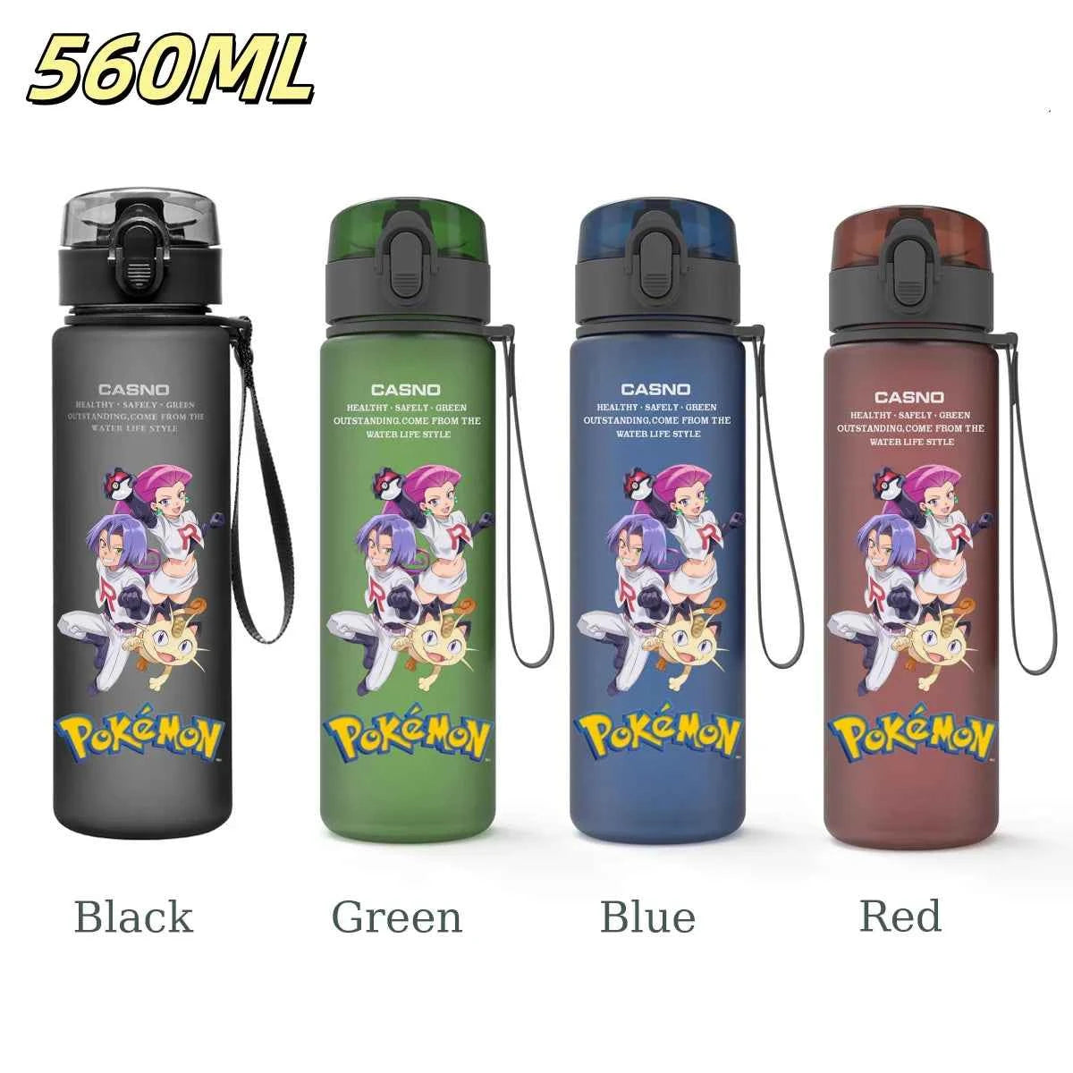 Bouteille d'eau 560 ML Anime Pokémon Pikachu Dracaufeu Miaouss, gourde en plastique portable