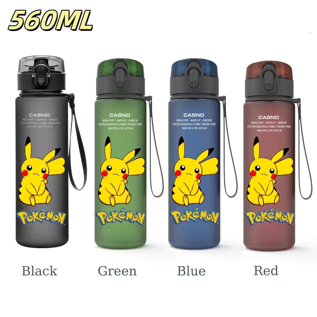 Bouteille d'eau 560 ML Anime Pokémon Pikachu Dracaufeu Miaouss, gourde en plastique portable