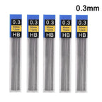 Ensemble de porte-mines métalliques (0,3 mm, 0,5 mm, 0,7 mm, 0,9 mm, 1,3 mm, 2,0 mm) – Mine HB