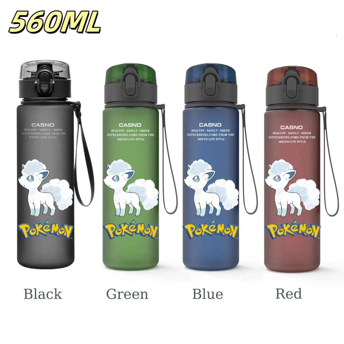 Bouteille d'eau 560 ML Anime Pokémon Pikachu Dracaufeu Miaouss, gourde en plastique portable