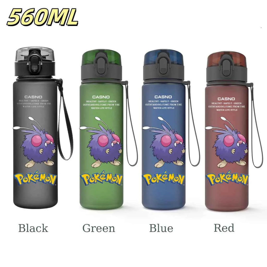 Bouteille d'eau 560 ML Anime Pokémon Pikachu Dracaufeu Miaouss, gourde en plastique portable
