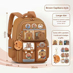 Sac à dos scolaire Capybara imperméable et grande capacité