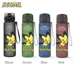 Bouteille d'eau 560 ML Anime Pokémon Pikachu Dracaufeu Miaouss, gourde en plastique portable