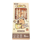 Stylos gel motif capybara – Lot de 6 stylos