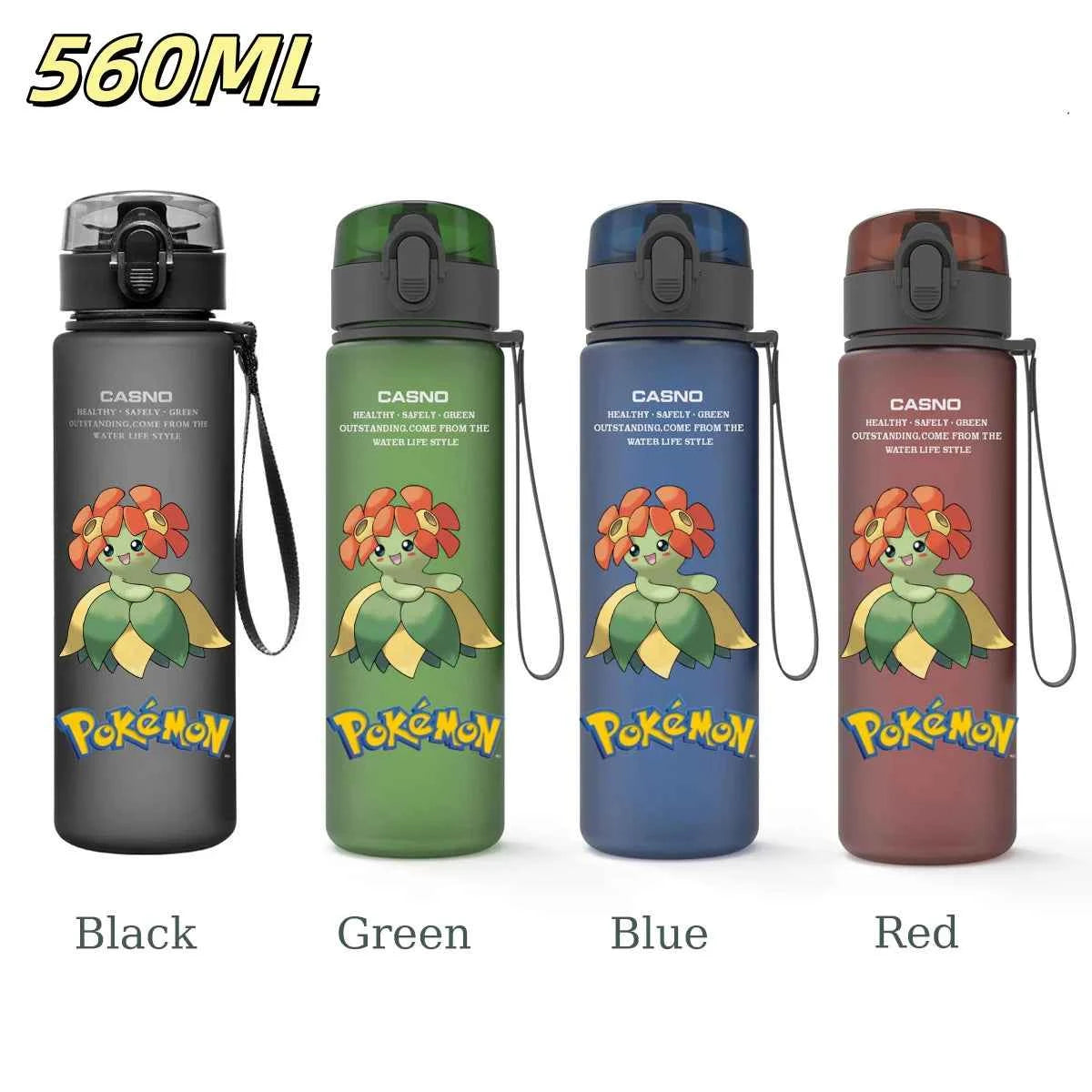 Bouteille d'eau 560 ML Anime Pokémon Pikachu Dracaufeu Miaouss, gourde en plastique portable