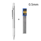 Ensemble de porte-mines métalliques (0,3 mm, 0,5 mm, 0,7 mm, 0,9 mm, 1,3 mm, 2,0 mm) – Mine HB
