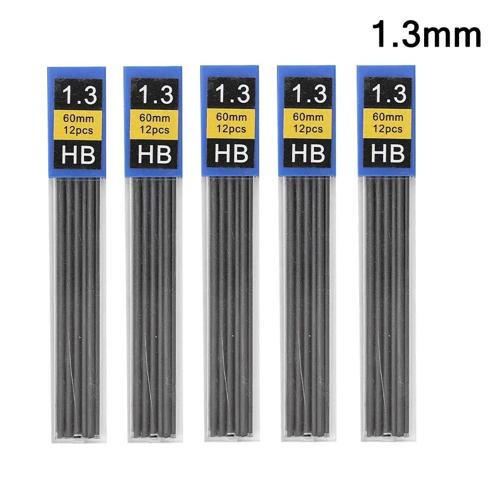 Ensemble de porte-mines métalliques (0,3 mm, 0,5 mm, 0,7 mm, 0,9 mm, 1,3 mm, 2,0 mm) – Mine HB