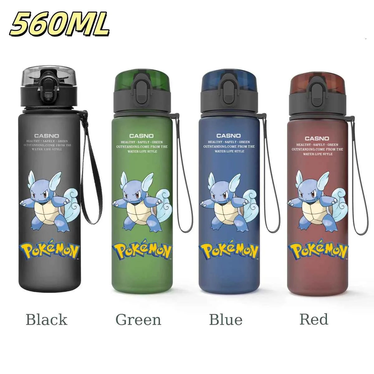 Bouteille d'eau 560 ML Anime Pokémon Pikachu Dracaufeu Miaouss, gourde en plastique portable