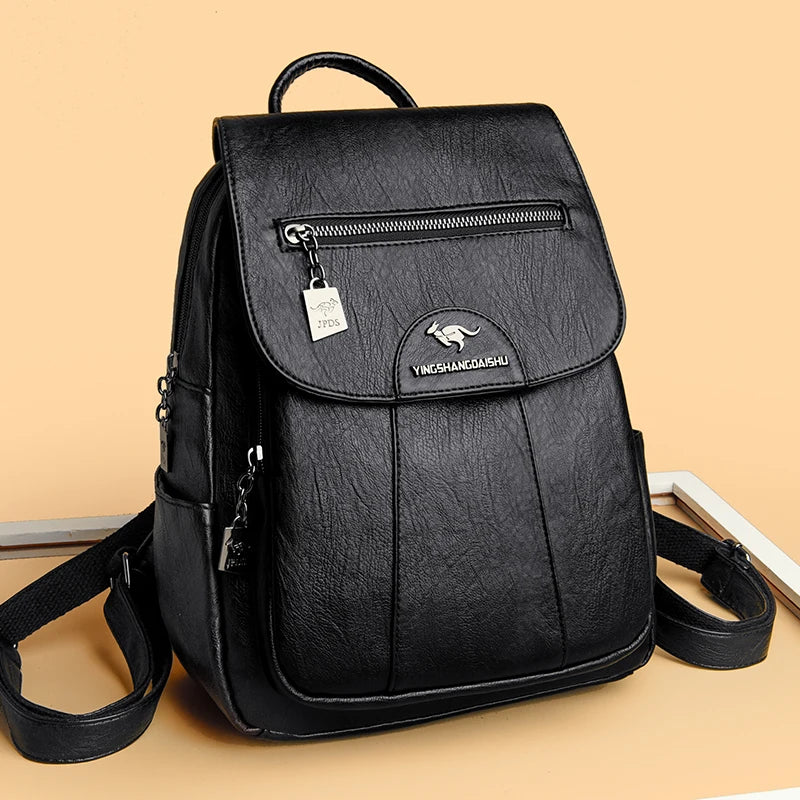 Sac à dos pour femme en cuir souple (5 coloris) – Style vintage.