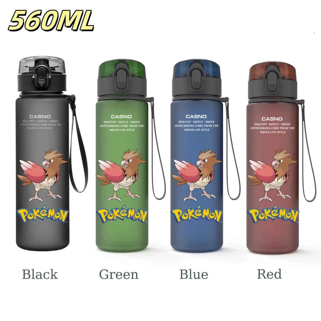 Bouteille d'eau 560 ML Anime Pokémon Pikachu Dracaufeu Miaouss, gourde en plastique portable