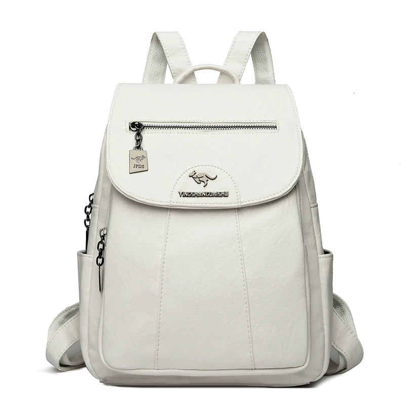 Sac à dos pour femme en cuir souple (5 coloris) – Style vintage.