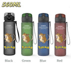 Bouteille d'eau 560 ML Anime Pokémon Pikachu Dracaufeu Miaouss, gourde en plastique portable