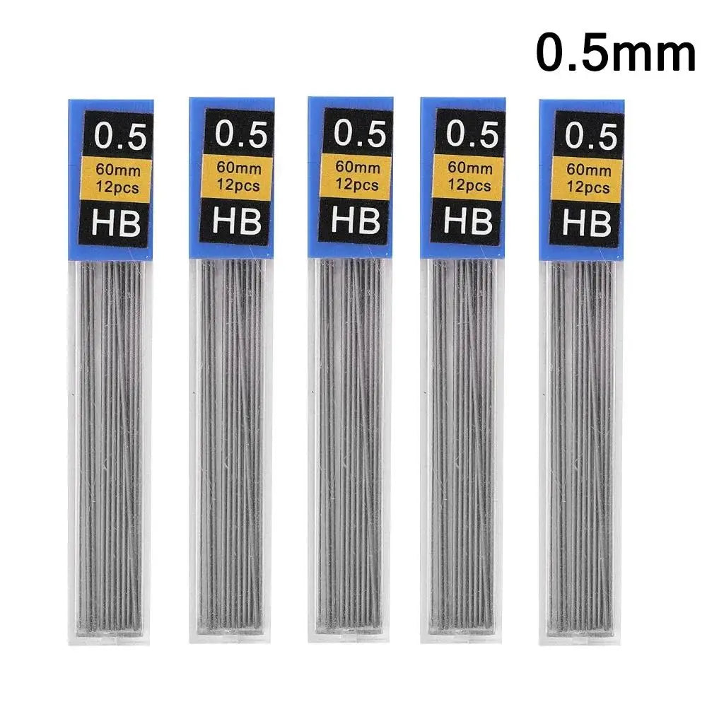Ensemble de porte-mines métalliques (0,3 mm, 0,5 mm, 0,7 mm, 0,9 mm, 1,3 mm, 2,0 mm) – Mine HB