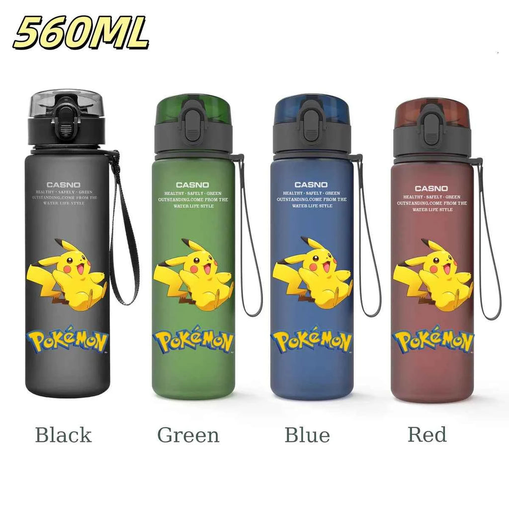 Bouteille d'eau 560 ML Anime Pokémon Pikachu Dracaufeu Miaouss, gourde en plastique portable
