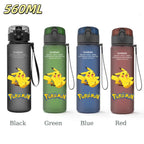 Bouteille d'eau 560 ML Anime Pokémon Pikachu Dracaufeu Miaouss, gourde en plastique portable