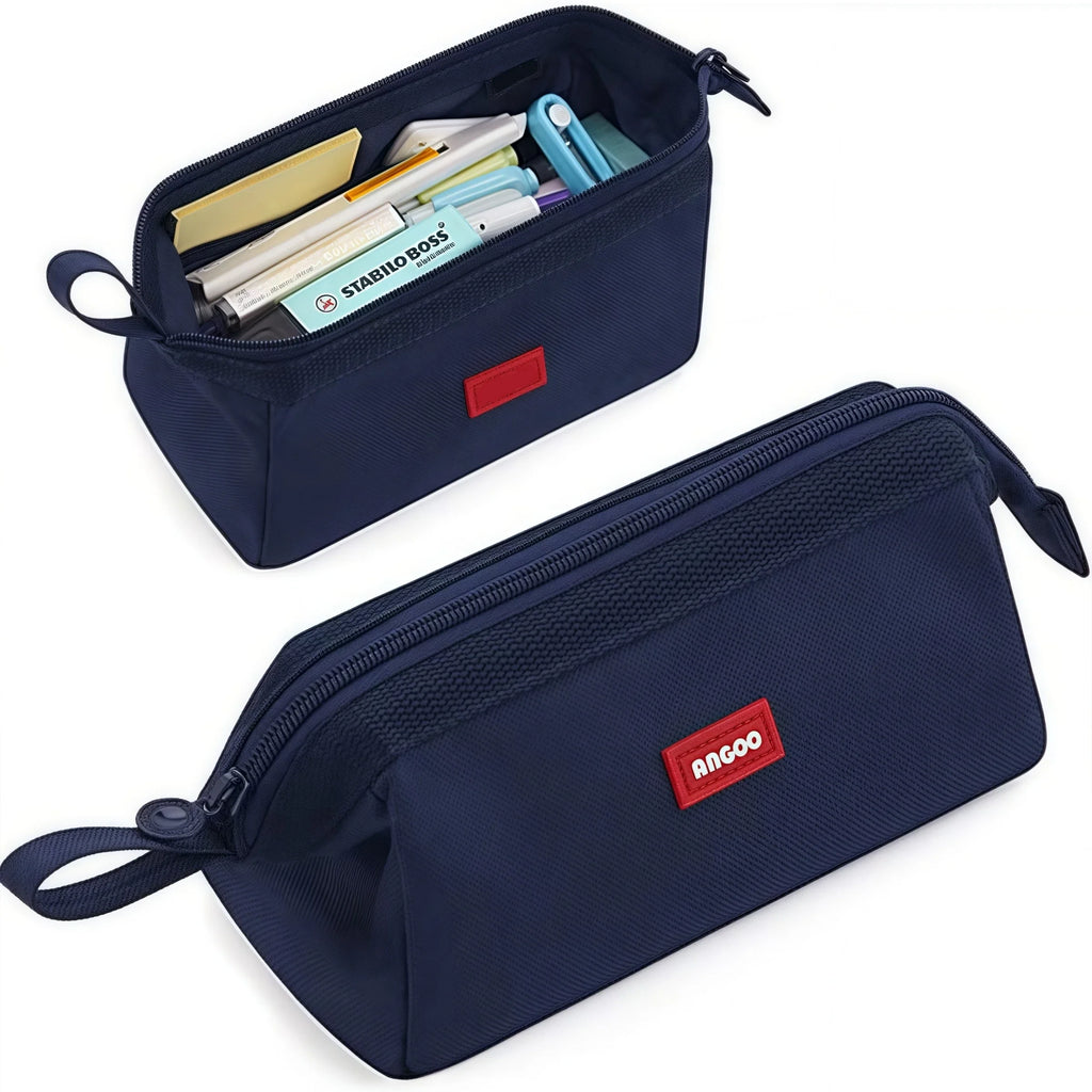 Trousse à crayons avec porte-stylo et étiquette – Trousse de rangement créative