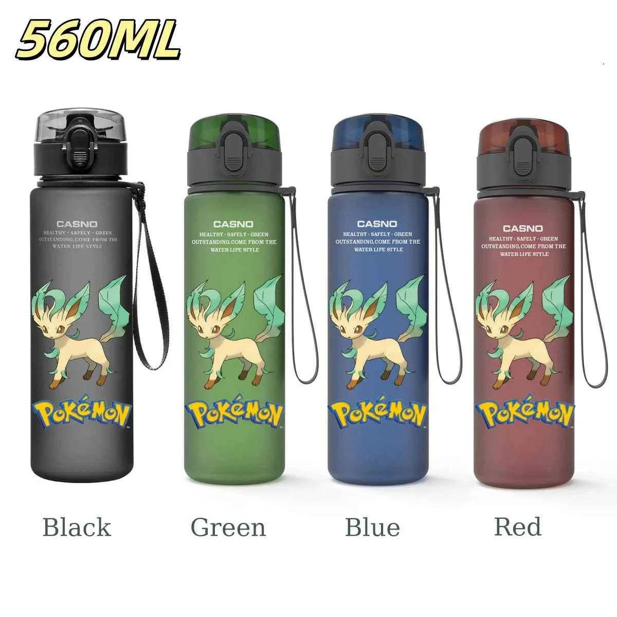 Bouteille d'eau 560 ML Anime Pokémon Pikachu Dracaufeu Miaouss, gourde en plastique portable