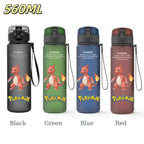 Bouteille d'eau 560 ML Anime Pokémon Pikachu Dracaufeu Miaouss, gourde en plastique portable