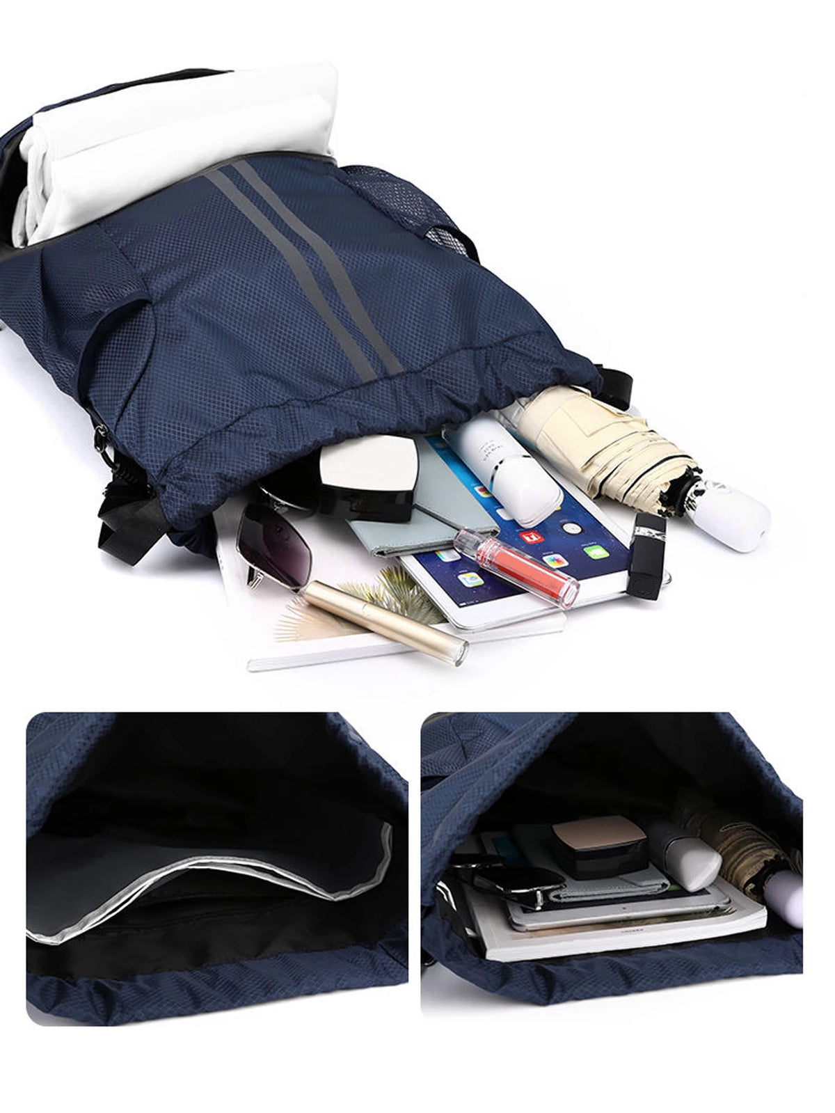 Sac de basketball, sac de natation, sac de rangement femme à séparation sec/humide, sac à dos à cordon pour entraînement