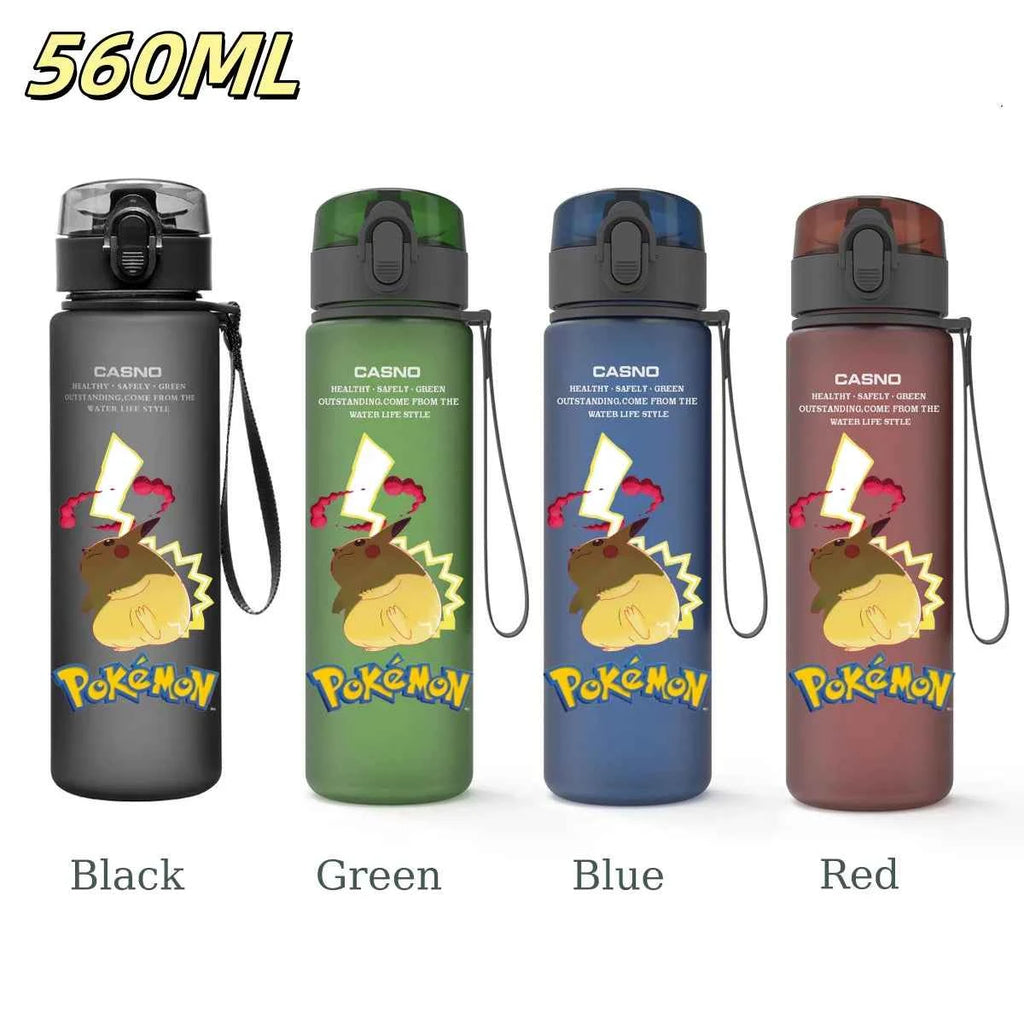 Bouteille d'eau 560 ML Anime Pokémon Pikachu Dracaufeu Miaouss, gourde en plastique portable