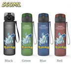 Bouteille d'eau 560 ML Anime Pokémon Pikachu Dracaufeu Miaouss, gourde en plastique portable