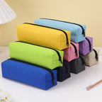 Trousse à crayons unie – Nouvelle fourniture scolaire – Grande trousse zippée
