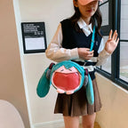 Sac Hatsune Miku – Modèle figurine en peluche « Q » (chibi) kawaii – Sac à bandoulière
