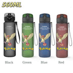 Bouteille d'eau 560 ML Anime Pokémon Pikachu Dracaufeu Miaouss, gourde en plastique portable