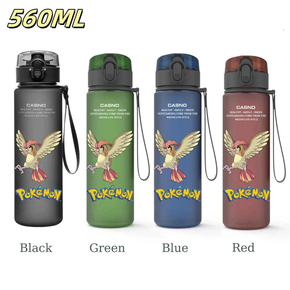 Bouteille d'eau 560 ML Anime Pokémon Pikachu Dracaufeu Miaouss, gourde en plastique portable