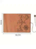 Astuccio arrotolabile vintage «Mappa del tesoro» – custodia in pelle