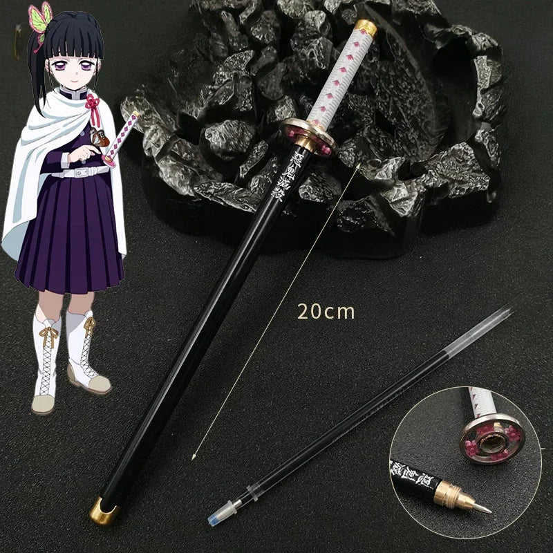 Nouveau stylo gel Demon Slayer (17 modèles) – Pointe 0,5 mm, encre noire - Motif Katana
