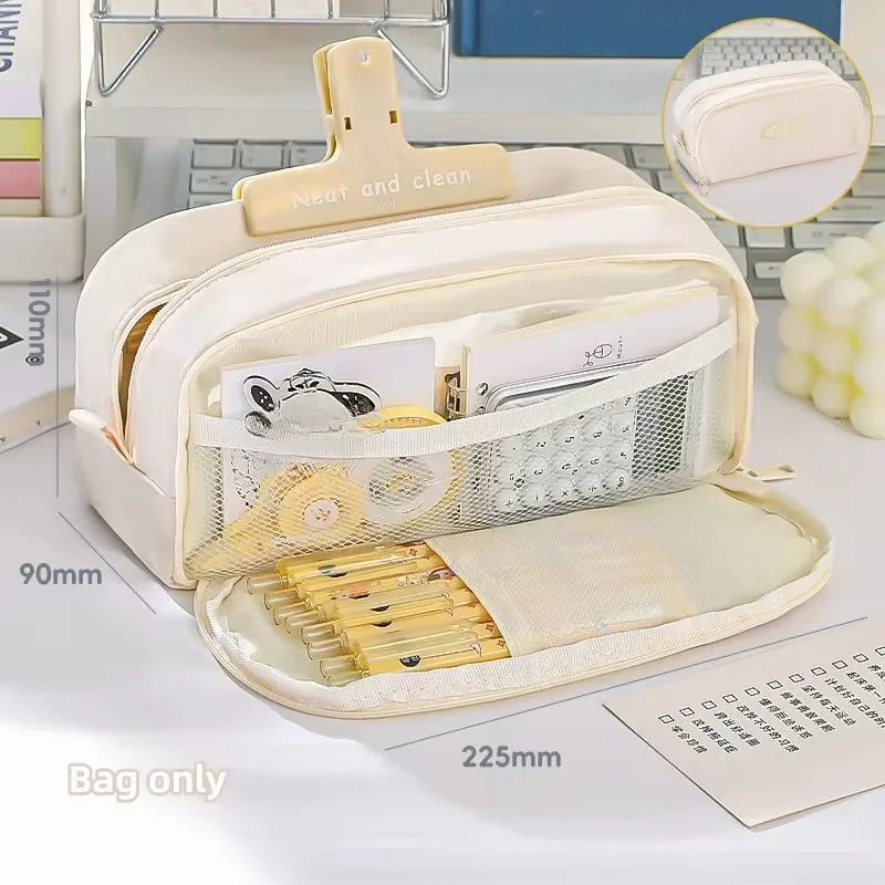Trousse à crayons élégante et pratique, de grande capacité (spécial rentrée).