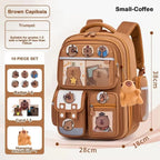 Sac à dos scolaire Capybara imperméable et grande capacité