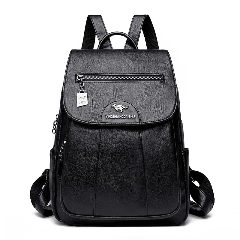 Sac à dos pour femme en cuir souple (5 coloris) – Style vintage.