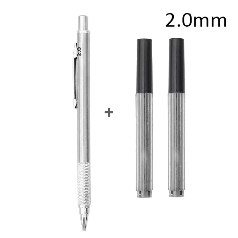 Ensemble de porte-mines métalliques (0,3 mm, 0,5 mm, 0,7 mm, 0,9 mm, 1,3 mm, 2,0 mm) – Mine HB